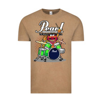 Vintage Coffee animal drummer pearl drums Vintage Tee - lanVoArt