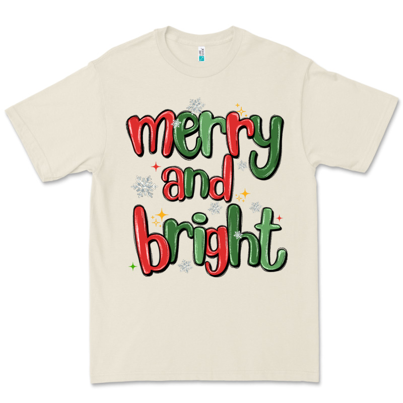 Merry And Bright Premium Tee by MaliasSmallBusiness | Teevron