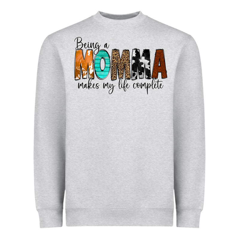 Being A Momma Makes My Life Complete Heavyweight Sweatshirt by CowCowDesign | Teevron