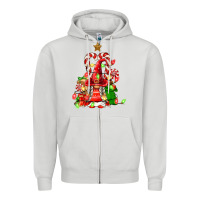 Dove Grey christmas  gnomes Zipper Hoodie - FaDigitalArtStudio