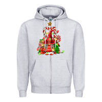 Heather Grey christmas  gnomes Zipper Hoodie - FaDigitalArtStudio