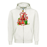 Oatmeal Heather christmas  gnomes Zipper Hoodie - FaDigitalArtStudio