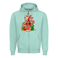 Seafoam christmas  gnomes Zipper Hoodie - FaDigitalArtStudio