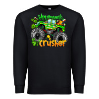 Black Shamrock Crusher Premium Sweatshirt - CowhideDigitalArt