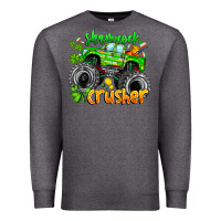 Charcoal Heather Shamrock Crusher Premium Sweatshirt - CowhideDigitalArt