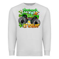 Dove Grey Shamrock Crusher Premium Sweatshirt - CowhideDigitalArt
