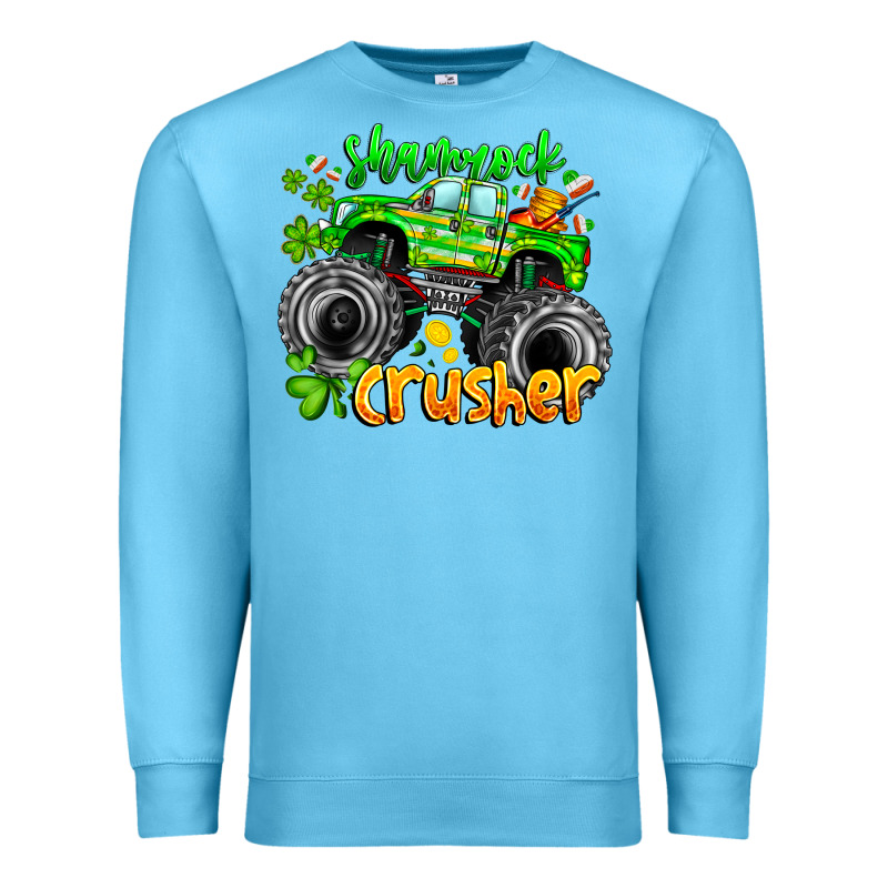 Shamrock Crusher Premium Sweatshirt by CowhideDigitalArt | Teevron