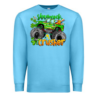 Ocean Blue Shamrock Crusher Premium Sweatshirt - CowhideDigitalArt