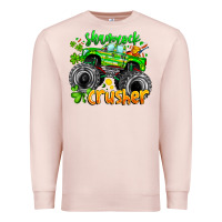 Pale Pink Shamrock Crusher Premium Sweatshirt - CowhideDigitalArt