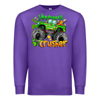 Purple Shamrock Crusher Premium Sweatshirt - CowhideDigitalArt