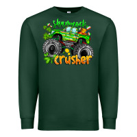Sports Green Shamrock Crusher Premium Sweatshirt - CowhideDigitalArt