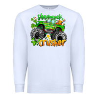 White Shamrock Crusher Premium Sweatshirt - CowhideDigitalArt