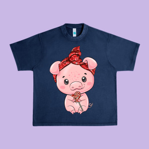 Cute Pig Urban Heavy Tee Designed By Texasbilliewilder