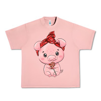 Salmon cute pig Urban Heavy Tee - texasbilliewilder