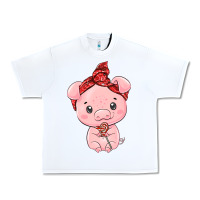 White cute pig Urban Heavy Tee - texasbilliewilder
