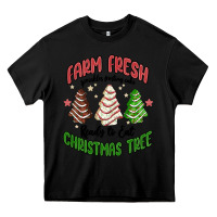 Black farm fresh christmas tree Heavy Core Tee - MaliasSmallBusiness