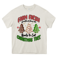 Cream farm fresh christmas tree Heavy Core Tee - MaliasSmallBusiness