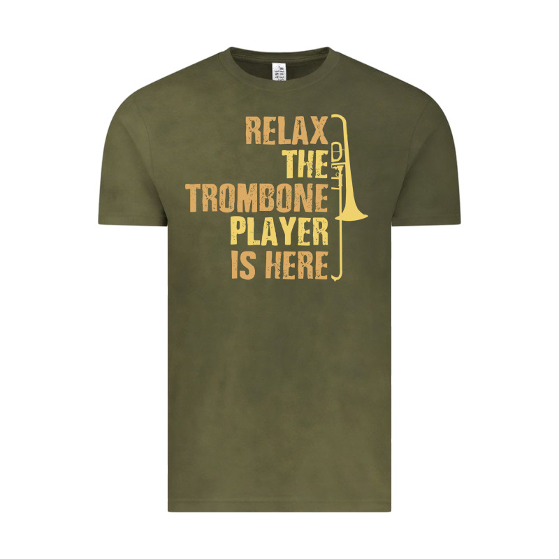 Relax The Trombone Player Is Here Gift Trombone Gifts Vintage Tee by lanVoArt | Teevron