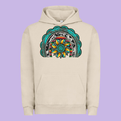 Gemstone Sunflower  Rainbow Urban Hoodie Designed By Artiststas