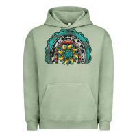 Pigment Oil Green gemstone sunflower  rainbow Urban Hoodie - Artiststas