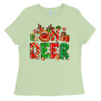 Matcha Oh deer Reindeer Ladies Tee - NancyCooperArtShop