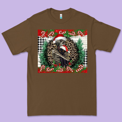 Merry Christmas Skeleton Premium Tee Designed By Nancycooperartshop