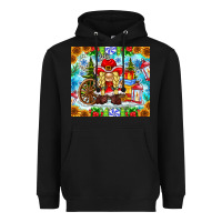 Black Christmas cowboy gnome Heavyweight Hoodie - CowhideDigitalArt