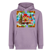 Lavender Christmas cowboy gnome Heavyweight Hoodie - CowhideDigitalArt