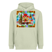 Matcha Christmas cowboy gnome Heavyweight Hoodie - CowhideDigitalArt