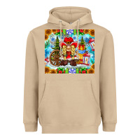 Mushroom Christmas cowboy gnome Heavyweight Hoodie - CowhideDigitalArt