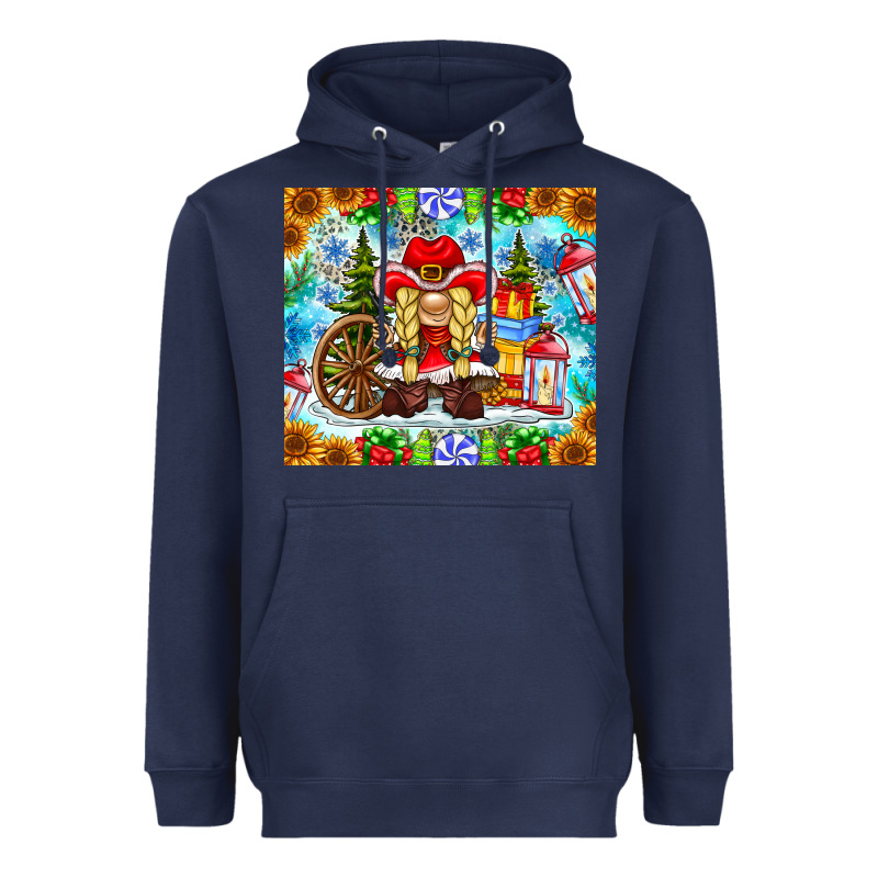 Christmas Cowboy Gnome Heavyweight Hoodie by CowhideDigitalArt | Teevron