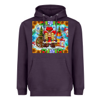 Plum Christmas cowboy gnome Heavyweight Hoodie - CowhideDigitalArt