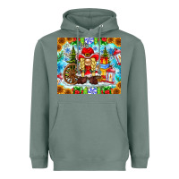 Sage Christmas cowboy gnome Heavyweight Hoodie - CowhideDigitalArt