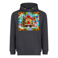 Smoke Christmas cowboy gnome Heavyweight Hoodie - CowhideDigitalArt