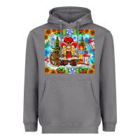 Storm Christmas cowboy gnome Heavyweight Hoodie - CowhideDigitalArt