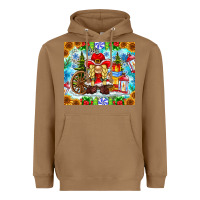 Toasted Coconut Christmas cowboy gnome Heavyweight Hoodie - CowhideDigitalArt