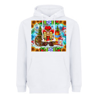 White Christmas cowboy gnome Heavyweight Hoodie - CowhideDigitalArt