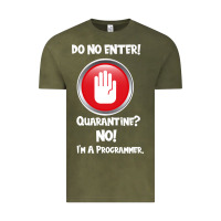 Vintage Olive I'm Not In Quarantine I'm A Programmer Vintage Tee - Bettercallsaul