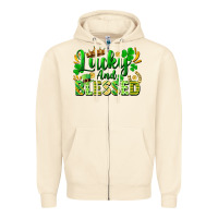 Sandshell lucky and blessed Zipper Hoodie - FaDigitalArtStudio