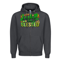 Smoke lucky and blessed Zipper Hoodie - FaDigitalArtStudio