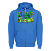 True Royal lucky and blessed Zipper Hoodie - FaDigitalArtStudio