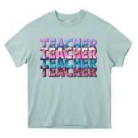 Arona teacher stacked Heavy Core Tee - NancyCooperArtShop