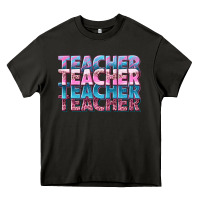 Asphalt teacher stacked Heavy Core Tee - NancyCooperArtShop