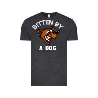 Vintage Black bitten by a dog angry dog bite funny gift Vintage Tee - lanVoArt
