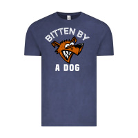 Vintage Denim bitten by a dog angry dog bite funny gift Vintage Tee - lanVoArt
