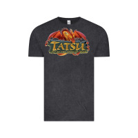 Vintage Black tatsu six flags magic mountain Vintage Tee - lanVoArt