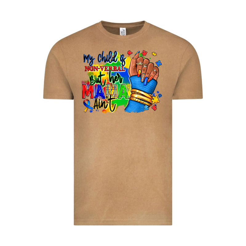 My Child Is Non Verbal But Her Mama Aint Afro Hand Rana Vintage Tee by RanaPortraitStore | Teevron