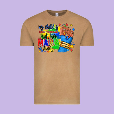 My Child Is Non Verbal But Her Mama Aint Afro Hand Rana Vintage Tee Designed By Ranaportraitstore
