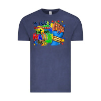 Vintage Denim my child is non verbal but her mama aint afro hand rana Vintage Tee - RanaPortraitStore