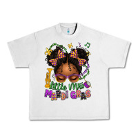 Lunar Rock little miss mardi gras afro messy bun kid Urban Heavy Tee - texasbilliewilder